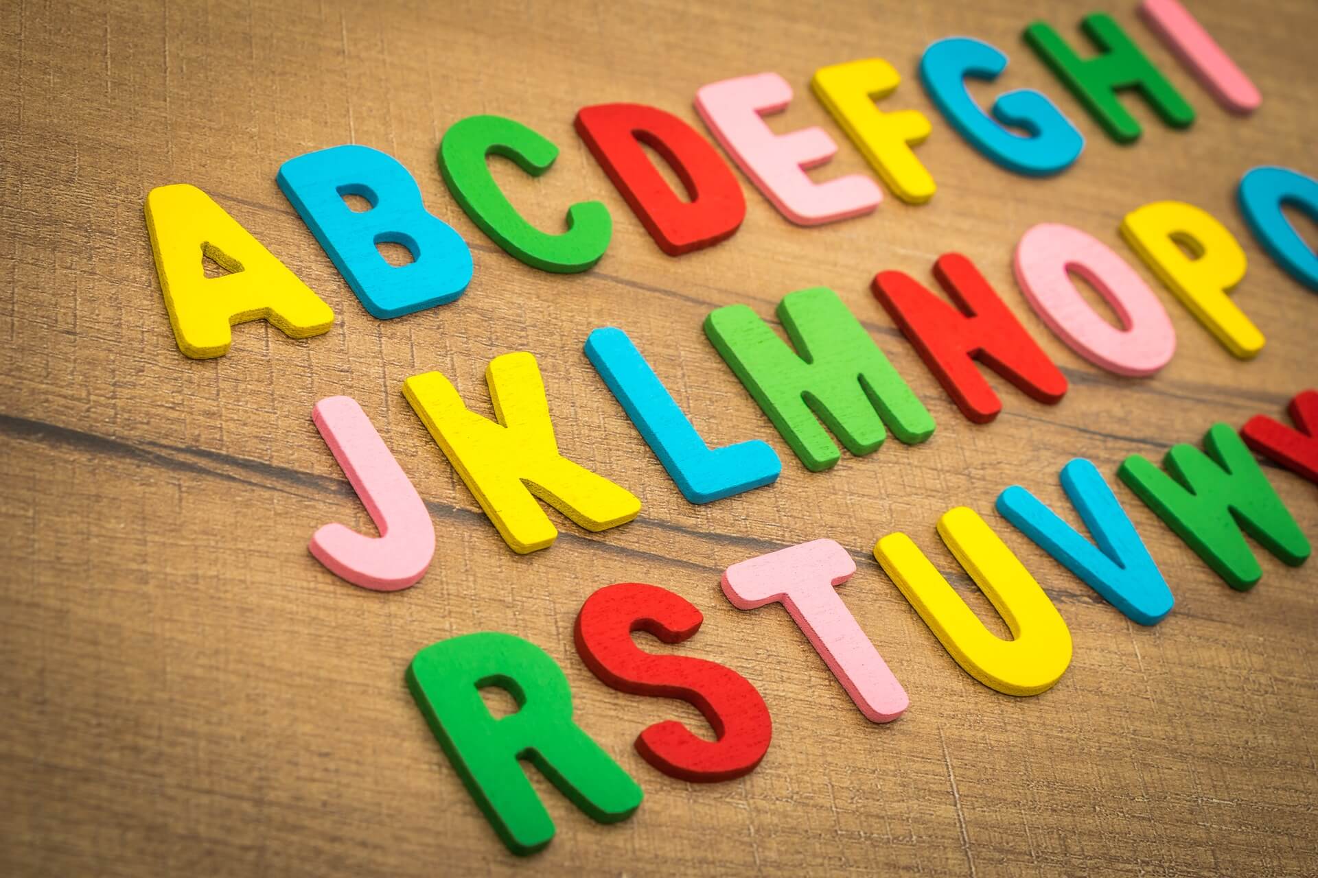 Alphabet colorful