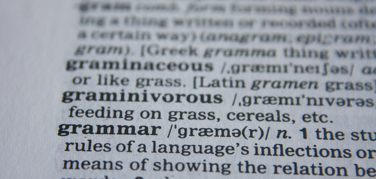 Dictionary entry of the word grammar