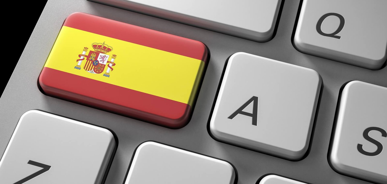Spanish flag button on computer keyboard